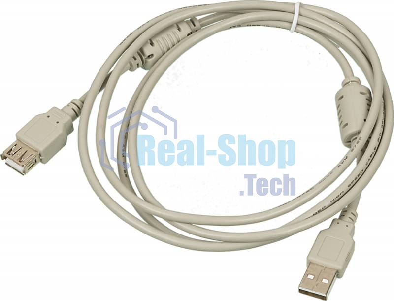Кабель-удлинитель USB2.0 USB2.0-AM-AF-1.8M-MG USB A (m)/USB A (f) 1.8м феррит.кольца