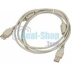 Кабель-удлинитель USB2.0 USB2.0-AM-AF-1.8M-MG USB A (m)/USB A (f) 1.8м феррит.кольца
