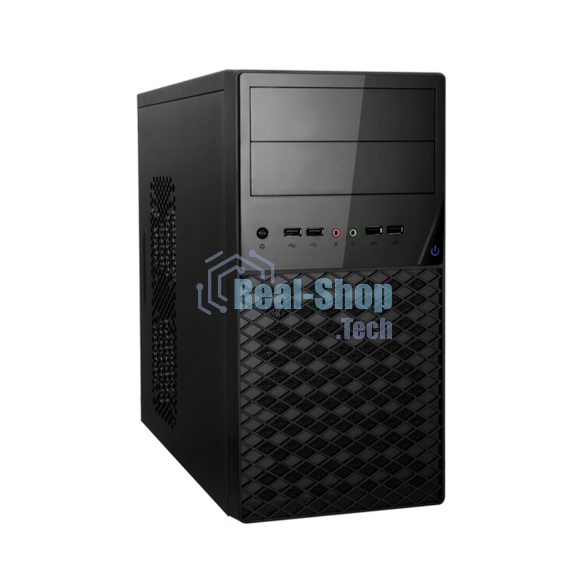 Компьютерный корпус ExeGate EX284030RUS Minitower BA-203U Black, mATX, (AA400, 80мм), 2хUSB+1хUSB 3.0, Audio