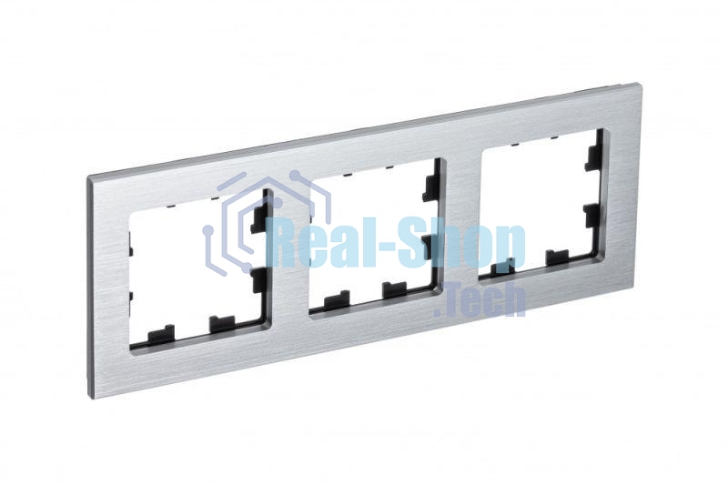 Рамка 3-м AtlasDesign Nature металл серебр. SchE ATN312103