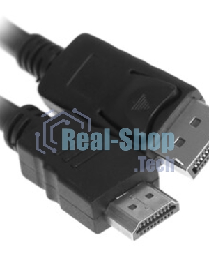 Кабель Cablexpert DisplayPort->HDMI, 7.5м, 20M/19M, черный, экран, пакет 