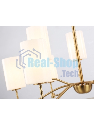 Люстра Ambrella light LH56054/6+3 BS/FR латунь/белый матовый E14*9 max 40W D765*1060