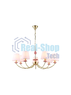 Люстра Ambrella light LH75025/7 GD/PI золото/розовый E14/7 max 40W D890*800