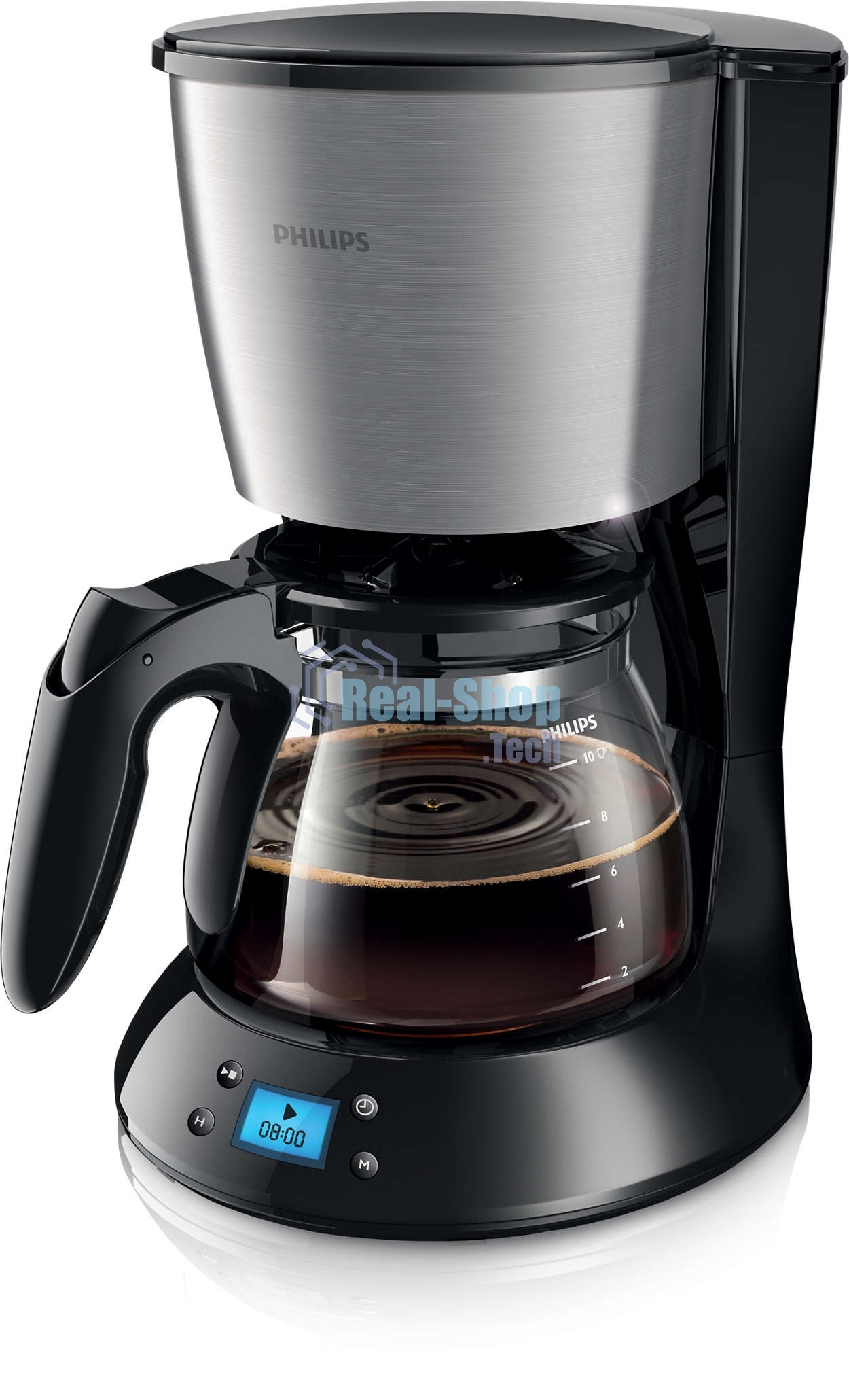 Кофеварка капельная Philips HD7459/20 черный, исп. кофе - молотый, 1.2 л, 1000 Вт.