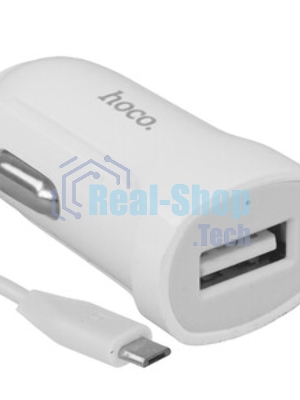 Авто ЗУ HOCO (6957531067788) Z2 белый АЗУ 1USB 1.5A для micro USB