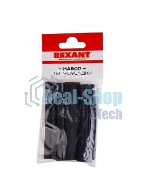 Трубка термоусадочная Rexant 7.0/3.5 1м черный