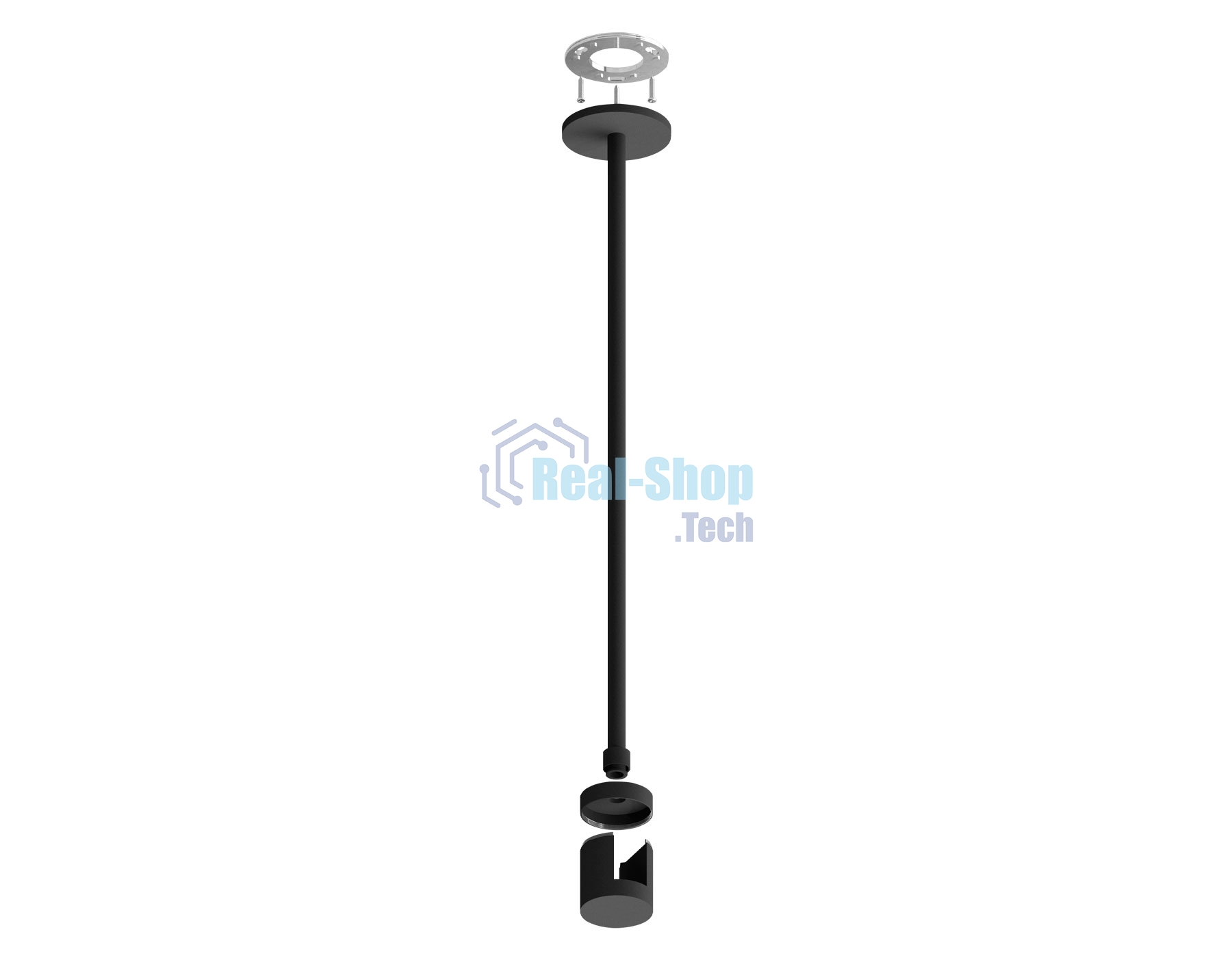 Крепеж накладной A9233 BK черный D20*400mm
