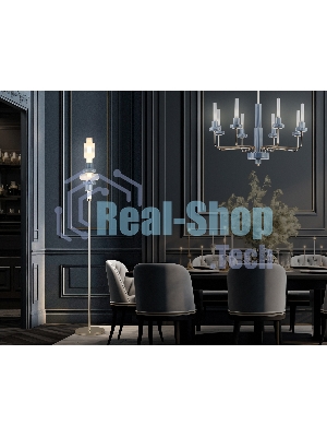 Светильник Ambrella light LH53132 GD/WH/GB золото/белый/серо-синий 8W 3000K D250*1635