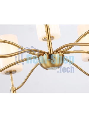 Люстра Ambrella light LH56054/6+3 BS/FR латунь/белый матовый E14*9 max 40W D765*1060