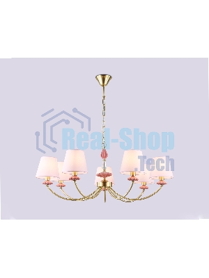 Люстра Ambrella light LH75025/7 GD/PI золото/розовый E14/7 max 40W D890*800