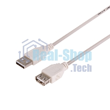 Кабель USB Rexant (шт. USB A - гн. USB A) 3 метра, серый