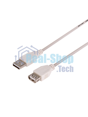 Кабель USB Rexant (шт. USB A - гн. USB A) 3 метра, серый
