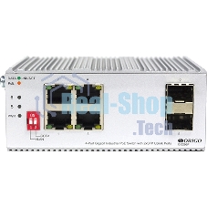 Коммутатор Unmanaged Industrial Switch 4x1000Base-T PoE, 2x1000Base-X SFP, PoE Budget 120W, Surge 4KV, -40 to 75°C