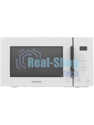 Микроволновая печь Samsung MG23T5018AE/BW белый, 23 л, 800 Вт, переключатели - сенсор