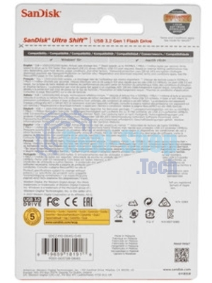 Флешка USB Sandisk 64Gb Shift Ultra SDCZ410-064G-G46 USB3.0 черный