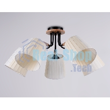 Светильник Ambrella light TR4733/5 BK/LWD черный/светлое дерево E27/5 max 40W D610*270