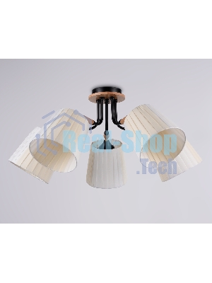Светильник Ambrella light TR4733/5 BK/LWD черный/светлое дерево E27/5 max 40W D610*270