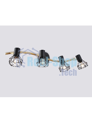Светильник Ambrella light TR8658/4 BK/GD черный/золото E14/4 max 60W 750*100*185