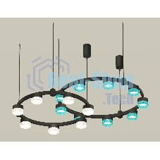 Светильник Ambrella light XR92091300/16 SBK/BL/CL черный песок/голубой/прозрачный GX53 (A9209, C9242, C9238, N8488, N8480)