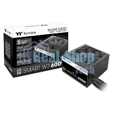 Блок питания Thermaltake Smart W3 600W, ATX 3.1, APFC, 12cm Fan, 80 PLUS, Retail
