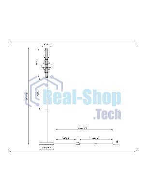 Светильник Ambrella light LH53132 GD/WH/GB золото/белый/серо-синий 8W 3000K D250*1635