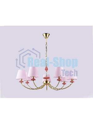 Люстра Ambrella light LH75025/7 GD/PI золото/розовый E14/7 max 40W D890*800