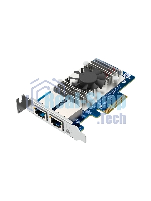 Сетевая карта QNAP QXG-10G2T Dual-port BASET 10GbE network expansion card; low-profile form factor; PCIe Gen3 x4