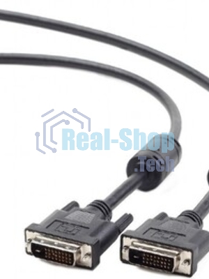 Кабель DVI-D single link Gembird/Cablexpert, 19M/19M, 1.8м, черный, экран, феррит.кольца, пакет (CC-DVI-BK-6)
