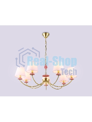 Люстра Ambrella light LH75025/7 GD/PI золото/розовый E14/7 max 40W D890*800