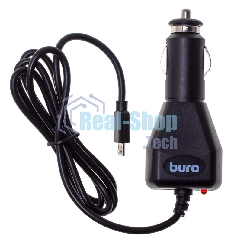 Автомобильное зарядное устройство Buro 2A универсальное кабель microUSB черный