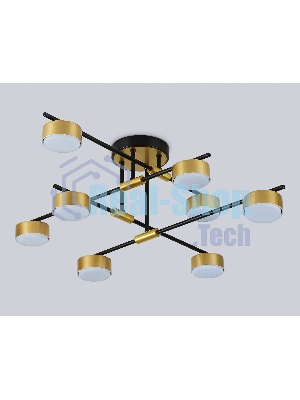 Потолочный светильник Ambrella light FL51752/8 BK/GD черный/золото GX53/8 max 12W 720*720*245