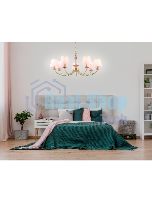 Люстра Ambrella light LH75025/7 GD/PI золото/розовый E14/7 max 40W D890*800