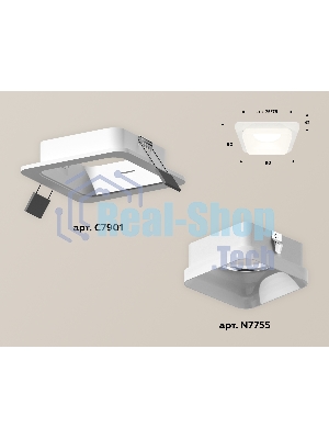 Комплект встраиваемого светильника Ambrella light XC7901013 SWH/FR белый песок/белый матовый MR16 GU5.3 (C7901, N7755)