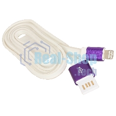 Кабель Gembird USB 2.0 Cablexpert AM/Lightning 8P, 1м, силиконовый шнур, разъемы фиолетовый металлик, пакет