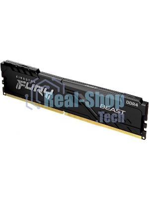 Оперативная память Kingston Fury Beast, 8GB (1x8GB), DDR4, 3200MHz, CL16, DIMM, с радиатором, черный
