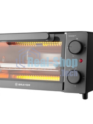 Мини-печь BRAYER BR2600 1200 Вт, 9 л, серебристый