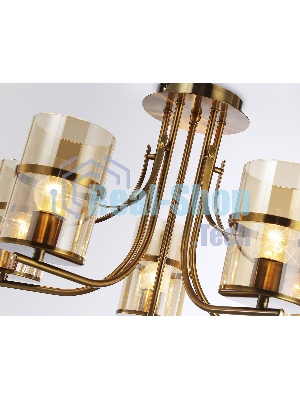 Светильник Ambrella light TR3222/5 GD/TI золото/янтарь E27*5 max 40W D540*300