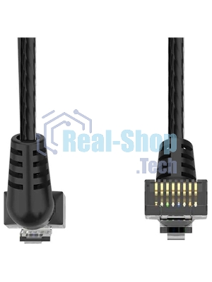 Патч-корд Vention прямой UTP cat.6a, RJ45 угол 90 - 2м. черный