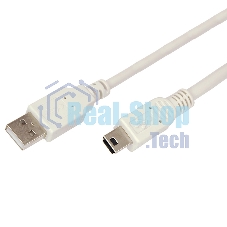 Кабель USB Rexant (шт. mini USB - шт. USB A) 1.8 м, серый