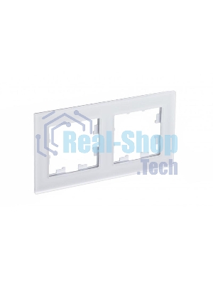 Рамка 2-м AtlasDesign Nature матовый, стекло, белый SchE ATN330102
