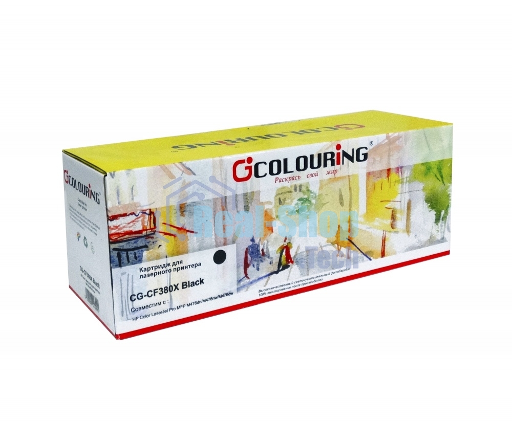 Картридж лазерный Colouring CG-CF380X (тип CF380X) Black черный (4400 стр.) для HP Color LaserJet Pro M475/M476 MFP