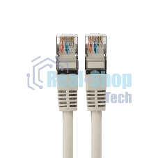 Пaтч-корд F/UTP Rexant, категория 5e, RJ45-RJ45, экранированный, 24AWG, LSZH, серый, 5м
