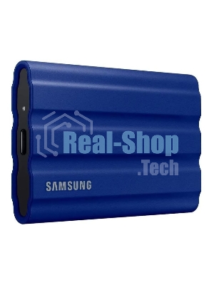 Внешний SSD Samsung T7 Shield, 2TB, USB 3.2 Gen 2 Type-C, R/W 1050/1000, синий