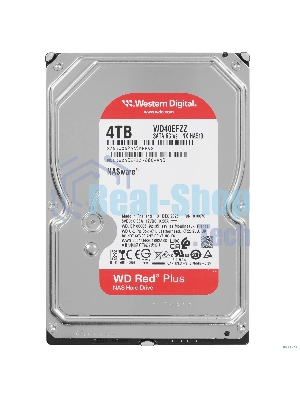 Жесткий диск HDD WD SATA3 4Tb NAS Red Plus 5400 128Mb 1 year warranty (replacement WD40EFZX, WD40EFAX)