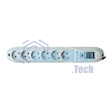 Сетевой фильтр Pilot GL 6 розеток (5 евро + 1 без заземления) 10 м Surge protector Pilot GL 6 outlets (5 euro + 1 without ground) 10A/2.2kVt, 10m