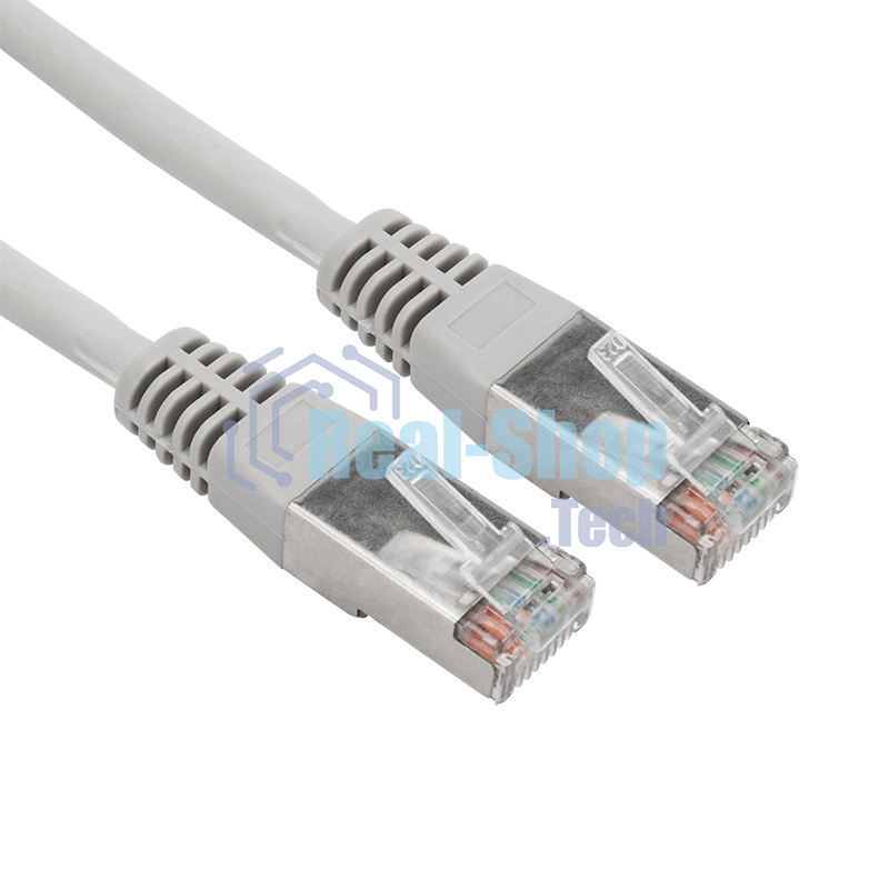 Пaтч-корд F/UTP Rexant, cat. 5e, RJ45-RJ45, экранированный, 24AWG, LSZH, серый, 3м