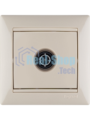 Розетка телевизионная Legrand 774329 TV Valena звезда 1,5Дб 2400МГц (слоновая кость)
