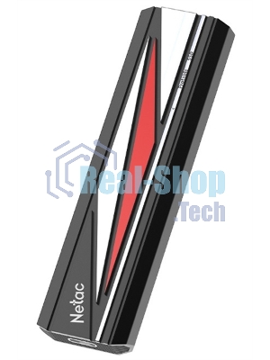 Внешний SSD Netac ZX20L, 512 Gb, USB 3.2 Gen 2x2 Type-C, R/W 2000/1800, черный