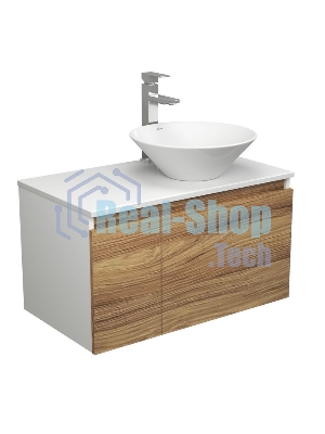 Комплект для ванной, 3 предмета (тумба Bau Dream Blackwood 80 + раковина BAU Dream D43, белая, смеситель высокий Hotel Still)
