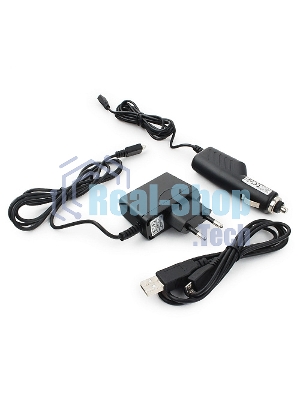 Набор зарядных устройств Gembird с Micro-USB разъемом MP3A-CAR-KIT1 110/220V-5V и 12VDC-5V черный